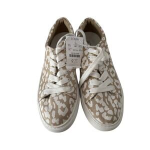 J Crew Road Trip Canvas Leopard Sneakers